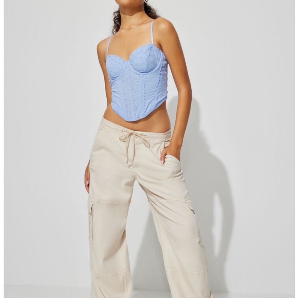 Garage Beige Lucy Fluid Cargo Pants